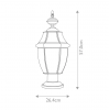 Zewnętrzna lampa stojąca Newbury mosiężna latarnia ogrodowa Elstead Lighting QZ-NEWBURY3-L-PB